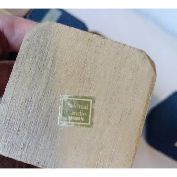 Colonial Candle Company Wooden Block Holders Vintage Welcome Letters Primitive - Picture 6 of 6